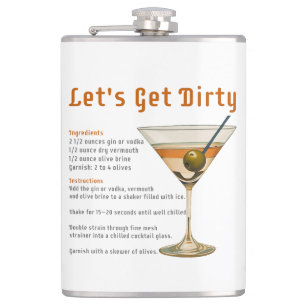 Cocktail Hour Let's Get Dirty Martini Recipe Hip Flask
