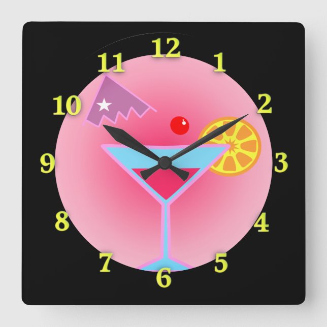 Cocktail Hour Wall Clock (Front)