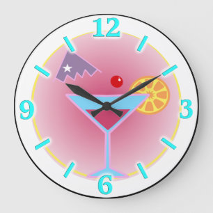 Cocktail Hour Wall Clock
