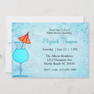 Cocktail Invitation de douche nuptiale