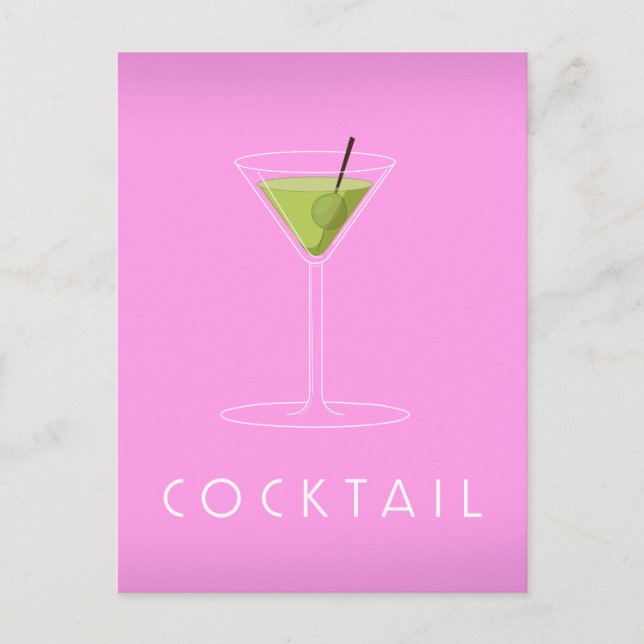 Cocktail Invitation Postcard (Front)