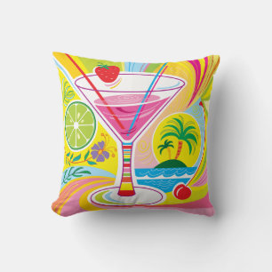 Cocktail Island Throw Pillow