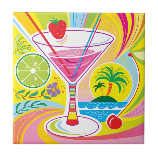 Cocktail Island Tile (Front)
