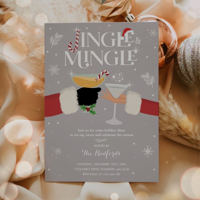 Cocktail Jingle Et Mingle Invitation (Créateur téléchargé)