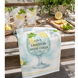 Cocktail Kitchen Decor Gin & Tonic Lover  Towel