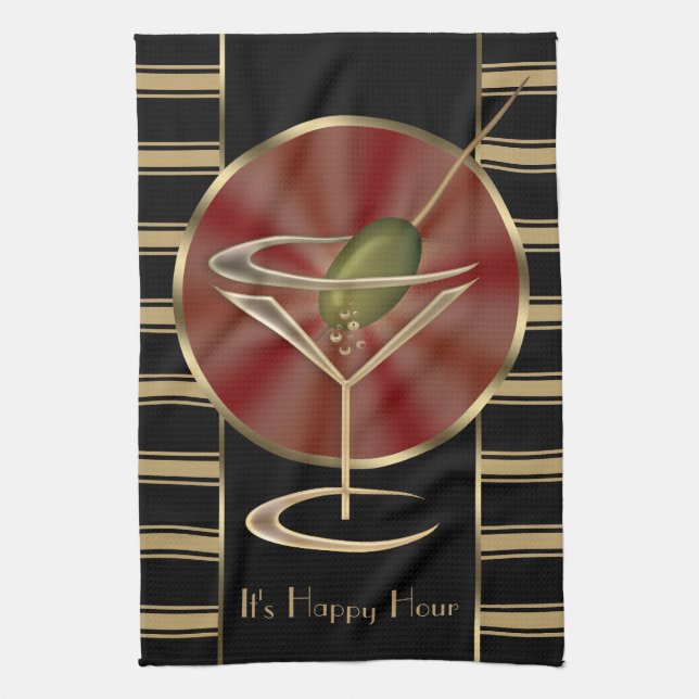 Cocktail Lounge Kitchen Towel (Vertical)