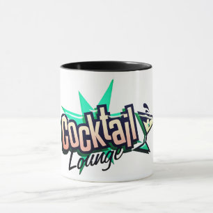 Cocktail lounge martini retro vintage liquor bar mug
