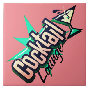 Cocktail lounge martini retro vintage liquor bar tile