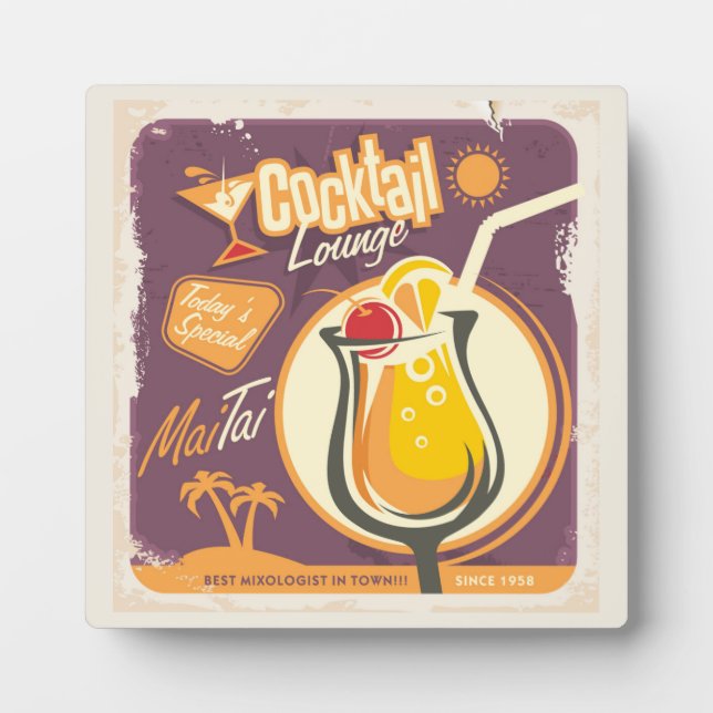 Cocktail Lounge Poster Plaque (Front)