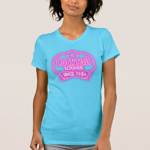 Cocktail lounge retro vintage neon sign liquor bar T-Shirt