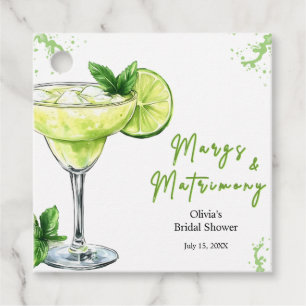 Cocktail Margs and Matrimony Bridal Shower Favour Tags