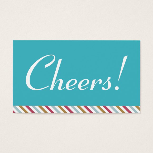 Cocktail Martini billet de boisson de fête bleue (Devant)