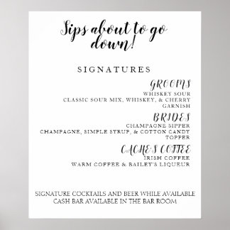 Cocktail Menu Poster