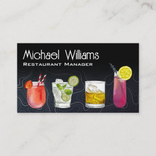 Cocktail Mix Drinks   Mixology   Bar Business Card