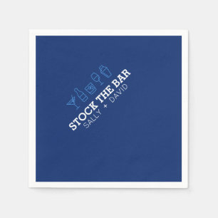 Cocktail Napkin for Stock The Bar Couple's Shower