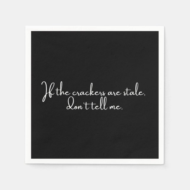 Cocktail napkin funny black party (Front)