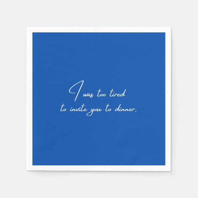 Cocktail napkin funny blue party (Front)