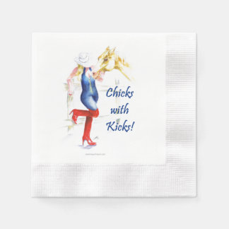 Cocktail Napkin-Sassy Cowgirl - Chicks with Kicks Napkin