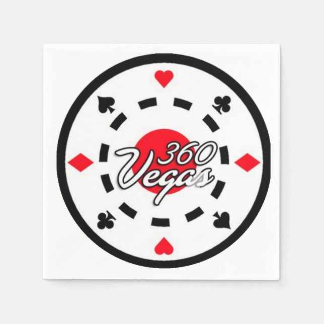 Cocktail Napkins 360 Vegas Chip Logo (Front)