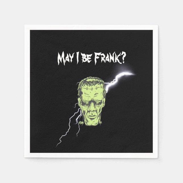 Cocktail Napkins, May I Be Frank, Frankenstein Napkin (Front)