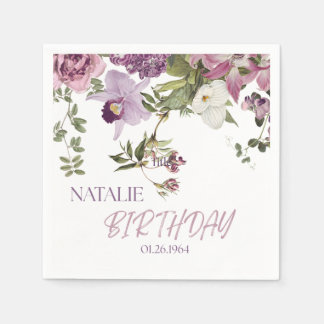 Cocktail Napkins Watercolor Vintage Floral 