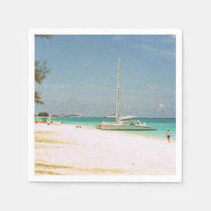 Cocktail Napkins with a Beach Scene