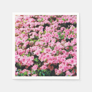 Cocktail Napkins with a Pink Floral Design