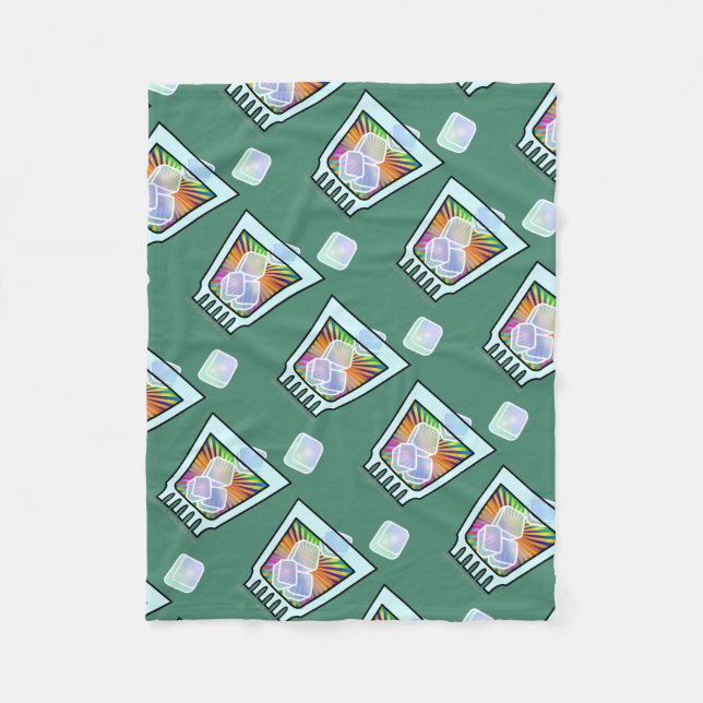 COCKTAIL - OLD FASHIONED - ROCKS GLASS FLEECE BLANKET (Front)