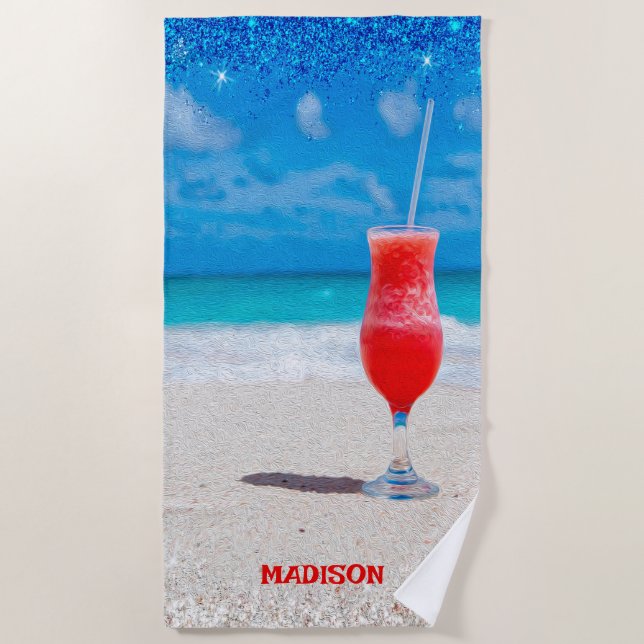 Cocktail on the Beach Towel (Front)