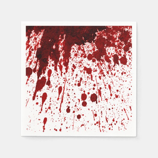 Cocktail Paper Napkin Blood Splatter Vampire Gothi (Front)