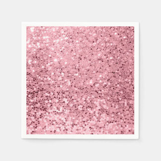 Cocktail Paper Napkin Rose Gold Glitter