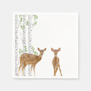 Cocktail Paper Napkin XMAS Deer Doe Woodland Buck