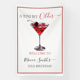 Cocktail Party A tini bit Older Cherry Martini Banner
