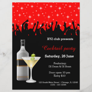 Cocktail party * choose background colour flyer