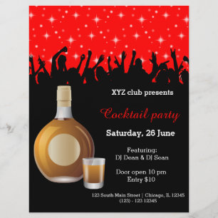 Cocktail party * choose background colour flyer