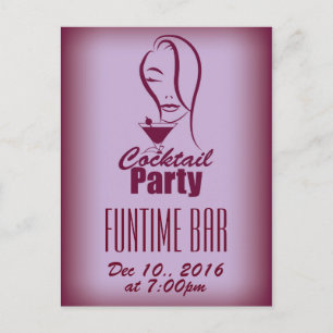 Cocktail Party design Invitation Postcard