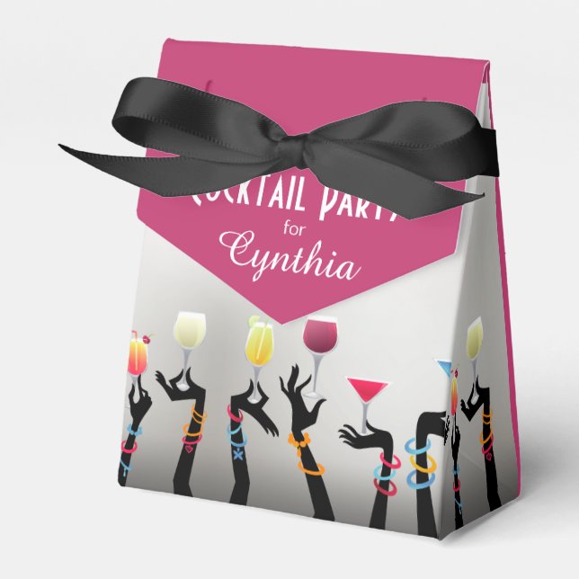 Cocktail Party Favor Box (Front Side)