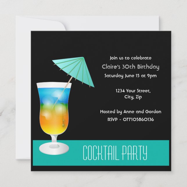 Cocktail Party Invitation (Front)