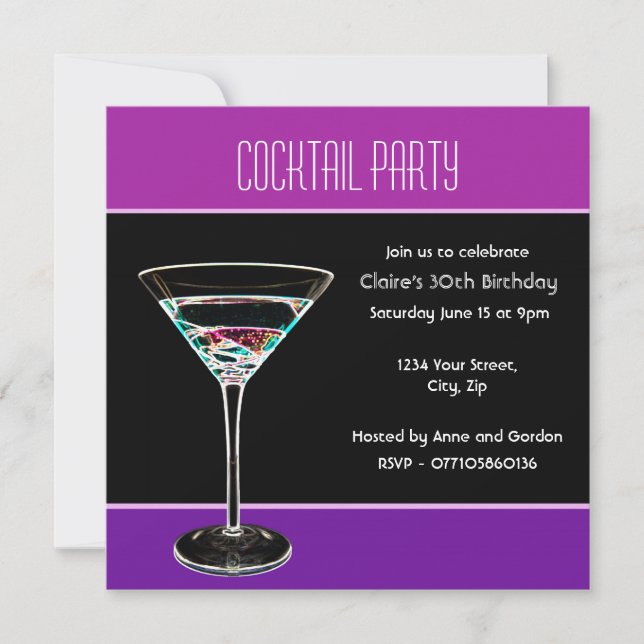 Cocktail Party Invitation (Front)
