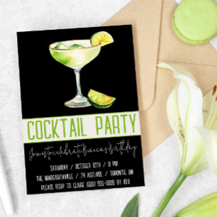 Cocktail Party, Margarita, Drink, Birthday Party Invitation