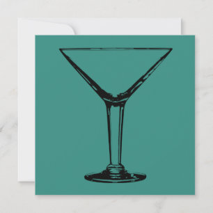Cocktail Party Martini Glass Invitation