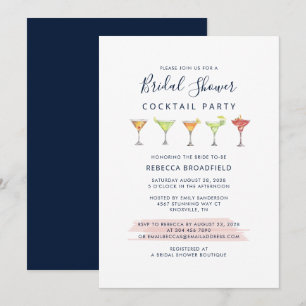 Cocktail Party Script Bridal Shower Invitation