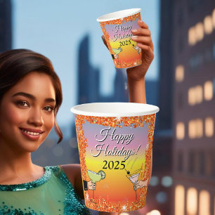 Cocktail party, sophisticated conversations, drink paper cups