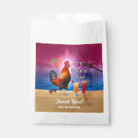Cocktail Party Tropical Rooster Funny Summer Beach