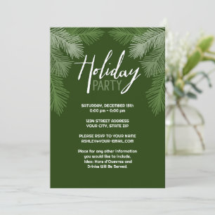 Cocktail Party with Rustic Tree Branches Holiday I Invitation