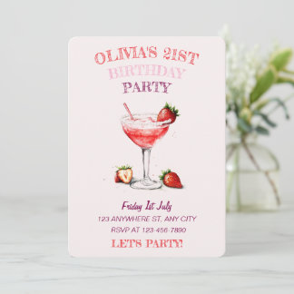 Cocktail personnalisé Invitation d'anniversaire
