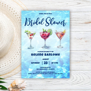 Cocktail Pool Party Bridal Shower Invitation