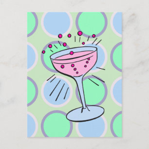 Cocktail Pop Art Postcard