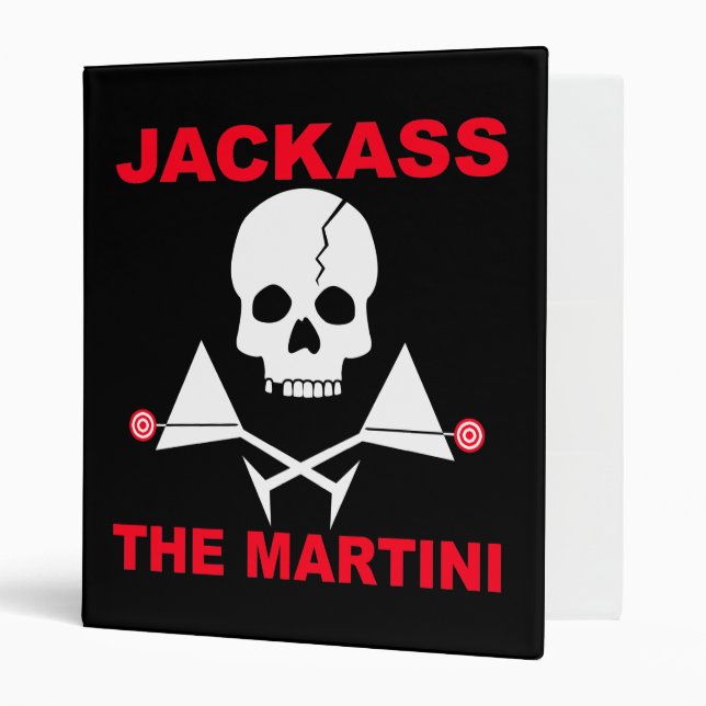 Cocktail Recipe Binder - JACKASS, The Martini (Front/Inside)