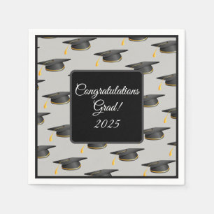 Cocktail Size-Graduation Cap Napkins